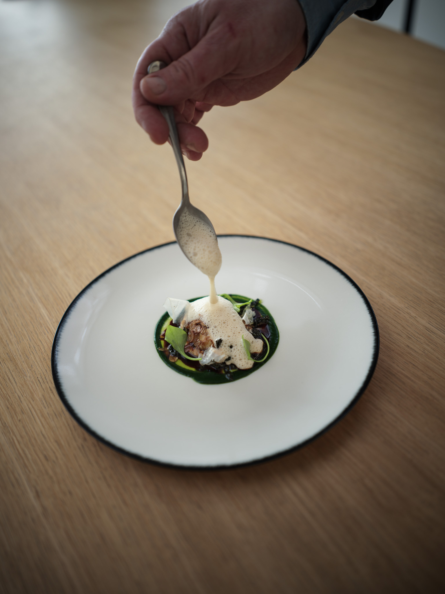 Dessert dressé en cuisine